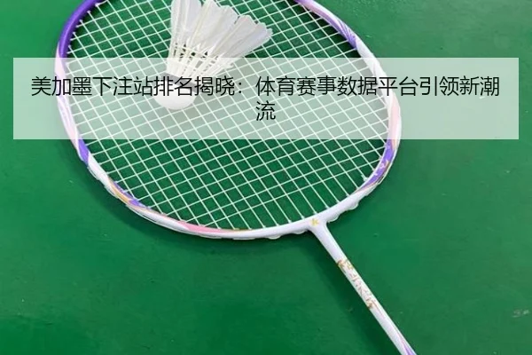 美加墨下注站排名揭晓：体育赛事数据平台引领新潮流